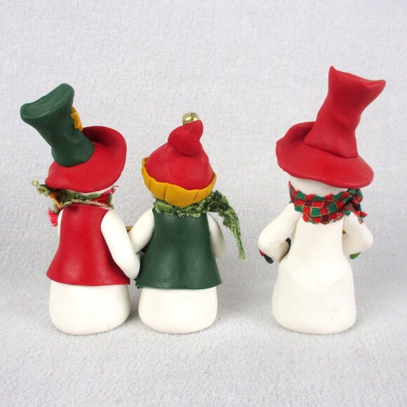 Christmas Snowmen Roberta PEI Canada Whimsical Original Figurines - Picture 5 of 6